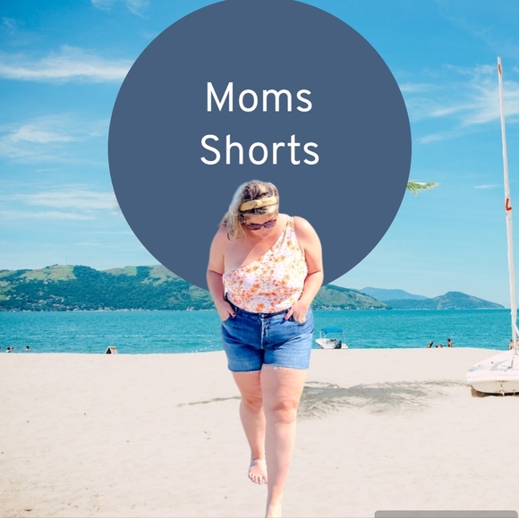 🎯🎯SALE🎯🎯 NWT Abercrombie & Fitch High Rise The Mom Shorts Sz 20 - Picture 2 of 6